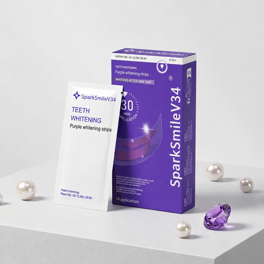 SparkSmile - PAP+ избелващи лентички + лилав коректор на цвета