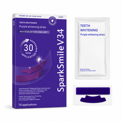 SparkSmile - PAP+ избелващи лентички + лилав коректор на цвета