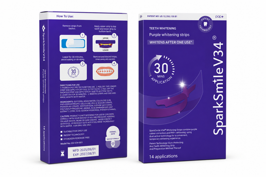 SparkSmile - PAP+ избелващи лентички + лилав коректор на цвета